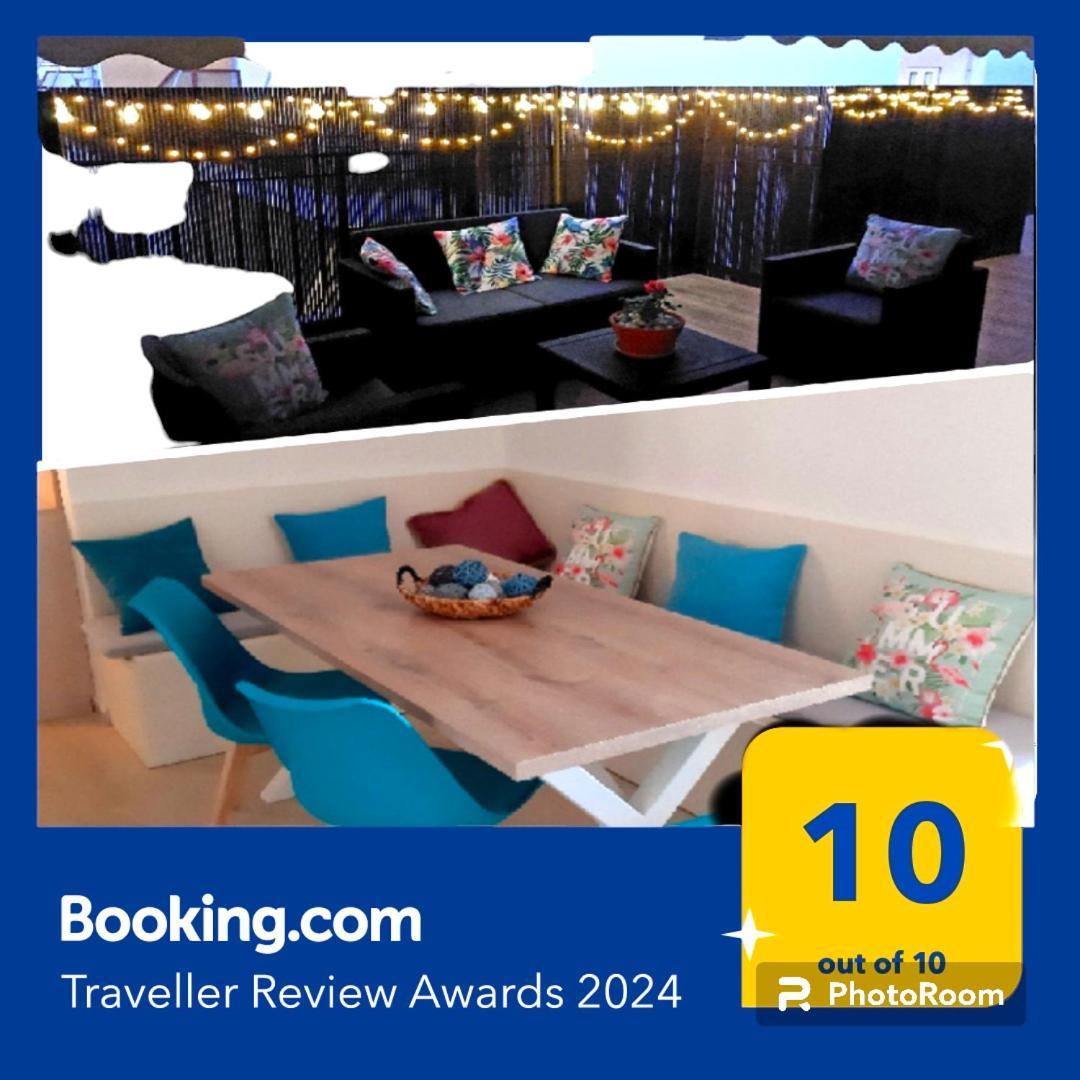 Central Apartment Near The Beach With Huge Private Terrace ลูตรากี ภายนอก รูปภาพ